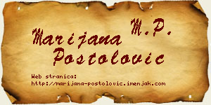 Marijana Postolović vizit kartica